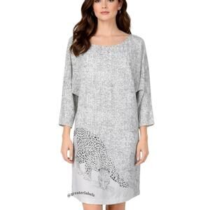 Joie Leopard Wildcat Print Lightweight Silk Shift Dress Size M